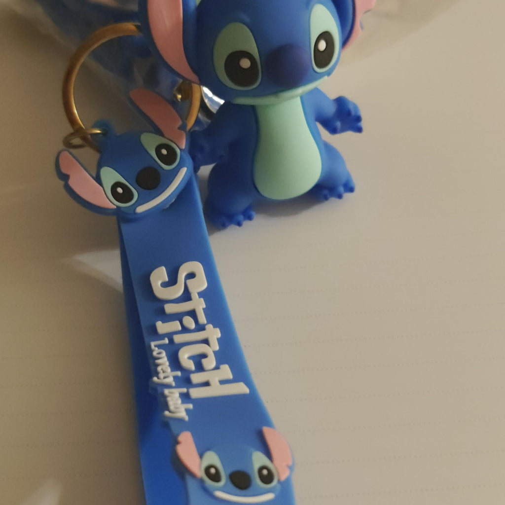 Stitch Disney Keychain Keyring Pendant Bag Pom