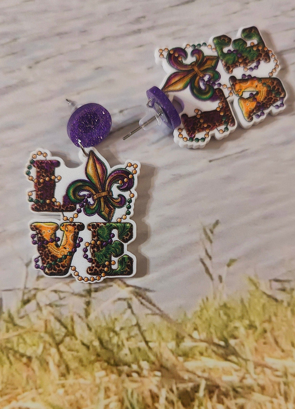 Mardi Gras Earrings