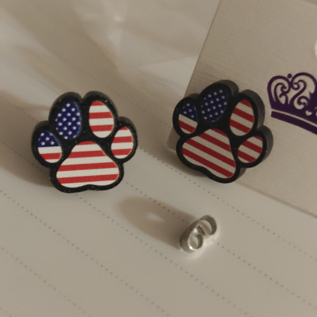 USA 4th July Stud Earrings