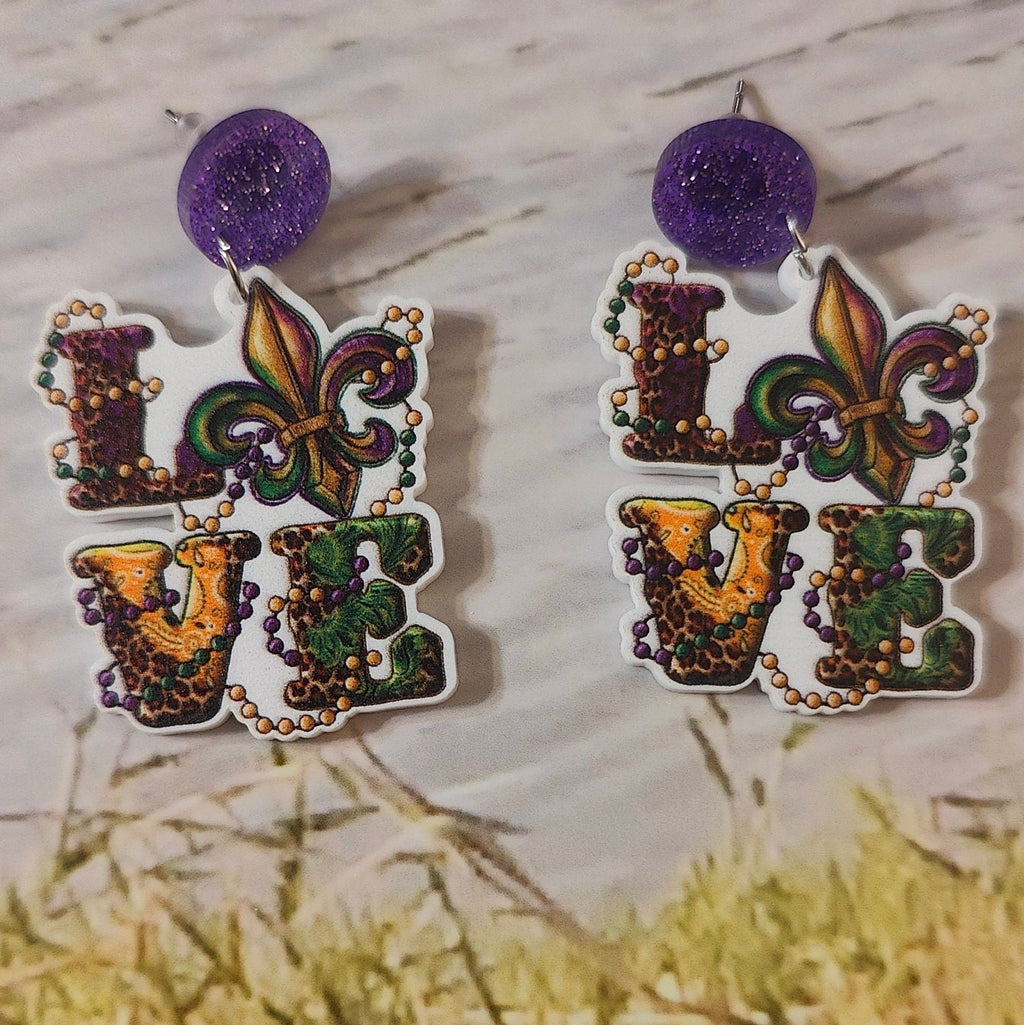 Mardi Gras Earrings