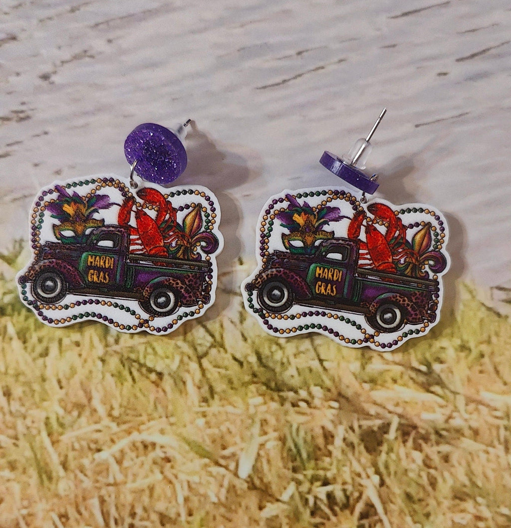 Mardi Gras Earrings