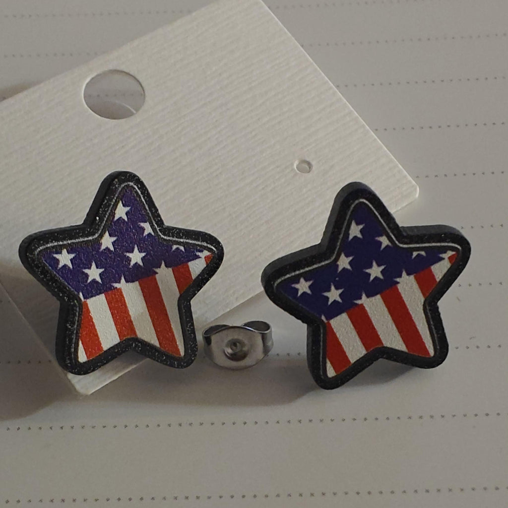 USA 4th July Stud Earrings
