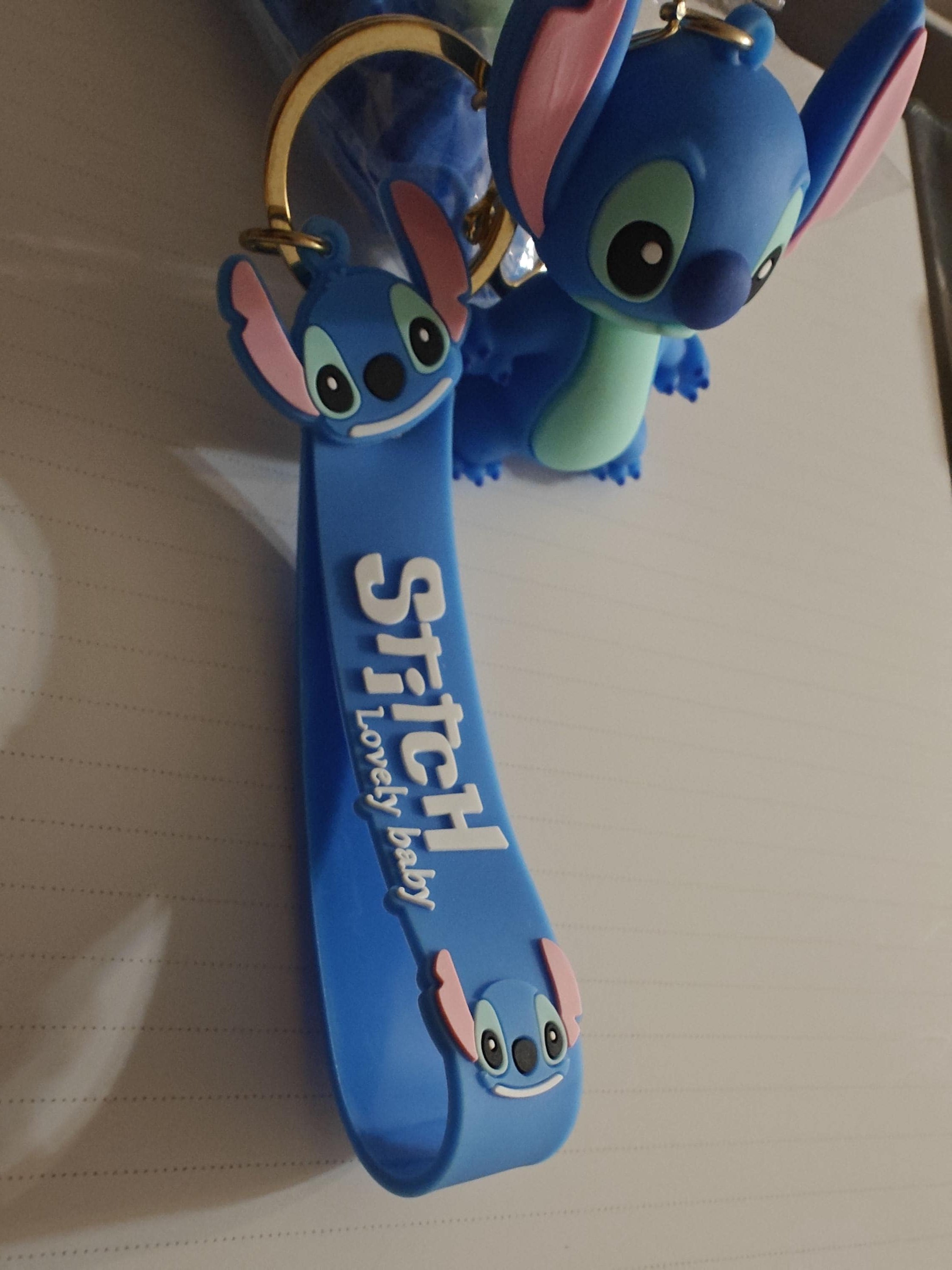 Stitch Disney Keychain Keyring Pendant Bag Pom