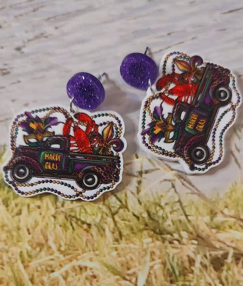 Mardi Gras Earrings