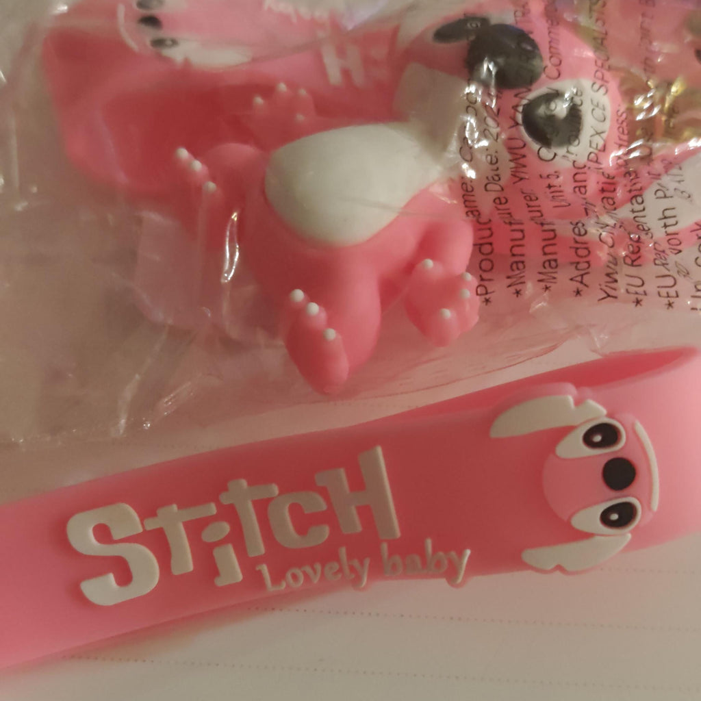 Pink Angel character keychain from the Disney movie Lilo & Stitch Disney Keychain Keyring Pendant Bag Pom