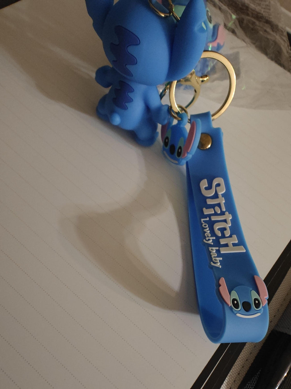 Stitch Disney Keychain Keyring Pendant Bag Pom